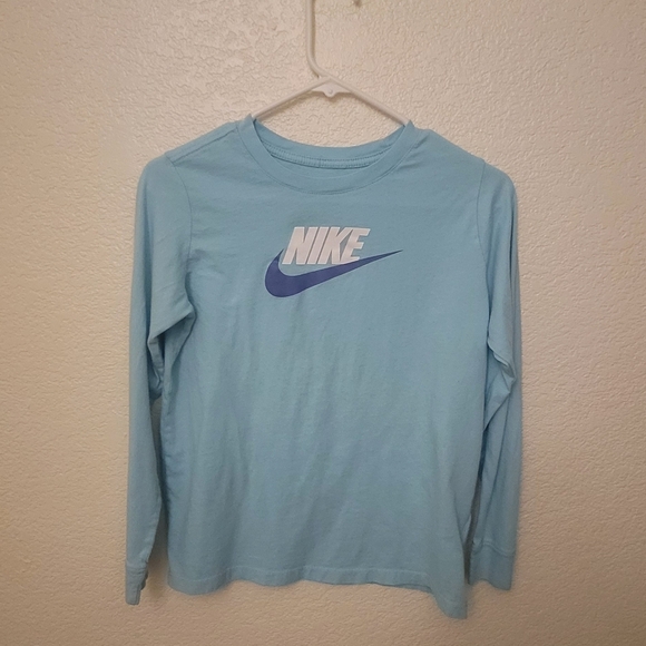 Nike Girls' Sportswear Basic Futura Long Sleeve Graphic T-Shirt Size XL - Picture 1 of 4